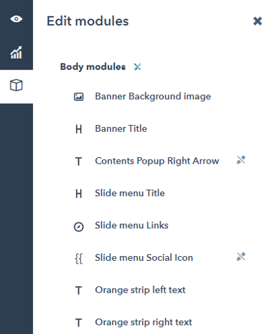 modules tab in the anatomy of a landing page in hubspot