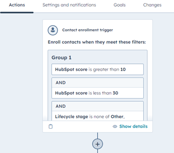 lead scoring criteria in a lead nurturing workflow