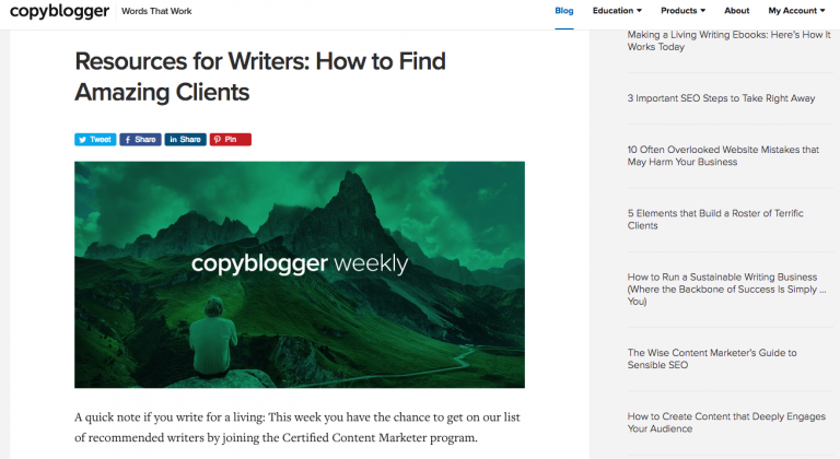 Copyblogger blog